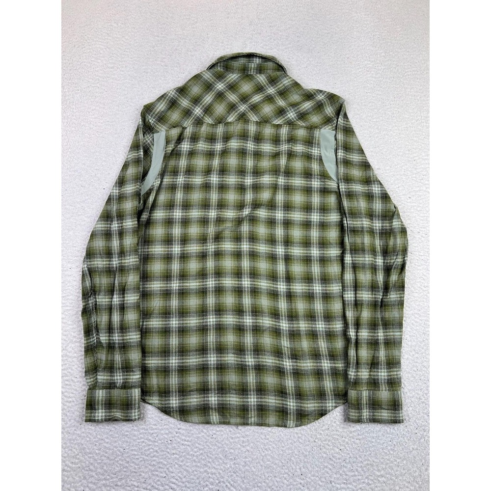 Under Armour Shirt Mens Large Green Plaid Long Sleeve Snap Front Stretch Outdoor - Picture 2 of 10